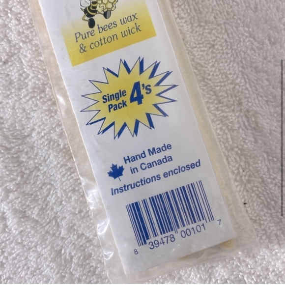 5/$25 Candlear Handmade Bees Wax Cotton Wick Ear Candles x4 - Picture 3 of 8